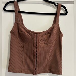 Brown Free People Corset Top